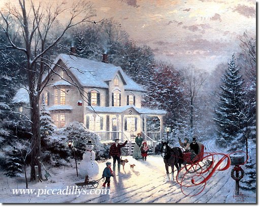 Home for the Holidays By Thomas Kinkade