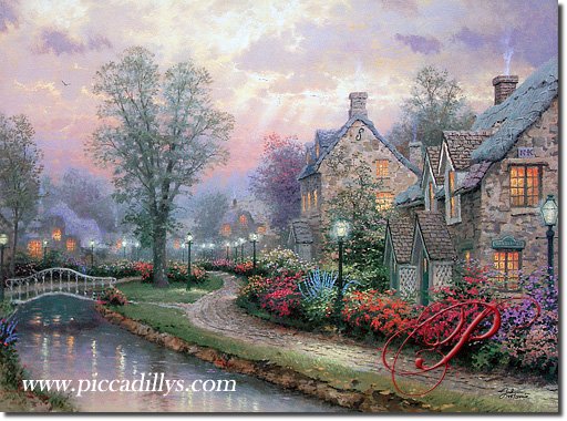 Lamplight Lane By Thomas Kinkade