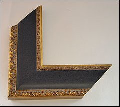 BLACK CRACKLE GOLD FRAME